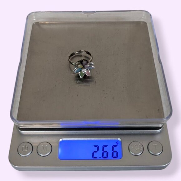 (2/$20) Colourful Flower Rhinestone Ring - Picture 7 of 8